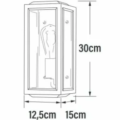 Luminaires Konstsmide Applique murale d'extérieur Konstsmide Carpi Laiton, Noir, 1 lumière