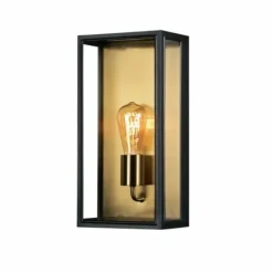 Luminaires Konstsmide Applique murale d'extérieur Konstsmide Carpi Laiton, Noir, 1 lumière