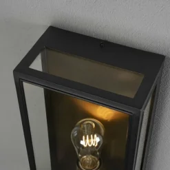 Luminaires Konstsmide Applique murale d'extérieur Konstsmide Carpi Laiton, Noir, 1 lumière