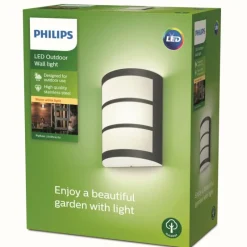 Luminaires Philips Applique murale d'extérieur Philips Python LED Anthracite, 1 lumière