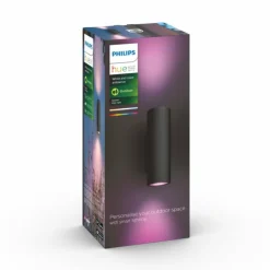 Luminaires Philips Applique murale d'extérieur set x 2 Philips Hue Appear LED Noir, 2 lumières, Changeur de couleurs