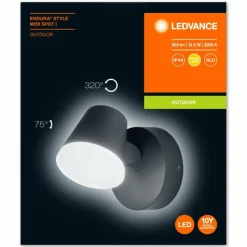 Luminaires Ledvance Applique murale d'extérieur LEDVANCE ENDURA® Gris, 1 lumière