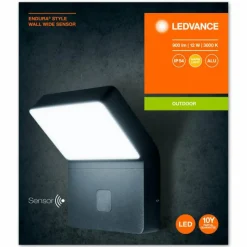Luminaires Ledvance Applique murale d'extérieur LEDVANCE ENDURA® Gris, 1 lumière, Détecteur de mouvement