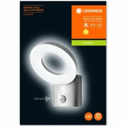 Luminaires Ledvance Applique murale d'extérieur LEDVANCE ENDURA® Acier inoxydable, 1 lumière, Détecteur de mouvement