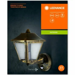 Lampes Dorées-Luminaires Ledvance Applique murale d'extérieur LEDVANCE ENDURA® Or, Noir, 1 lumière, Détecteur de mouvement