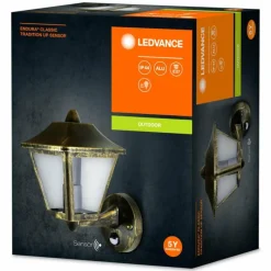 Lampes Dorées-Luminaires Ledvance Applique murale d'extérieur LEDVANCE ENDURA® Or, Noir, 1 lumière, Détecteur de mouvement