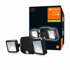 Luminaires Ledvance Applique murale d'extérieur LEDVANCE Battery Noir, 2 lumières, Détecteur de mouvement