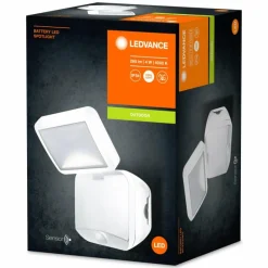 Luminaires Ledvance Applique murale d'extérieur LEDVANCE Battery Blanc, 1 lumière, Détecteur de mouvement