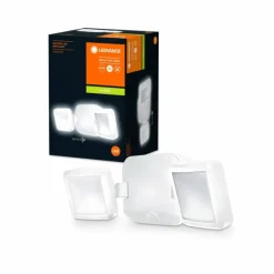 Luminaires Ledvance Applique murale d'extérieur LEDVANCE Battery Blanc, 2 lumières, Détecteur de mouvement