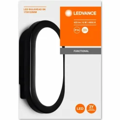 Luminaires Ledvance Applique murale d'extérieur LEDVANCE BULKHEAD Noir, 1 lumière