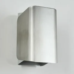 hofstein Applique murale d'extérieur Bafueiras LED Nickel mat, Blanc, 1 lumière, Télécommandes, Changeur de couleurs