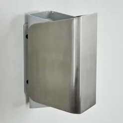 hofstein Applique murale d'extérieur Bafueiras LED Nickel mat, Blanc, 1 lumière, Télécommandes, Changeur de couleurs