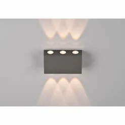 Luminaires Trio Applique murale d'extérieur Trio Clyde LED Anthracite, 2 lumières