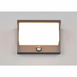 Luminaires Trio Applique murale d'extérieur Trio Nestos LED Anthracite, 1 lumière, Détecteur de mouvement