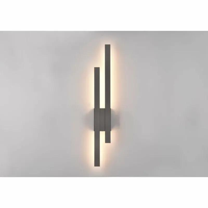 Luminaires Trio Applique murale d'extérieur Trio Tawa LED Anthracite, 2 lumières