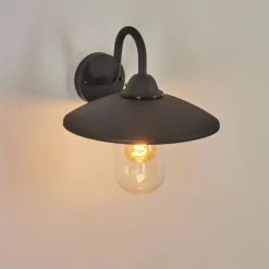 Lampes Vintages & Rétros-hofstein Applique murale d'extérieur Cadeade Anthracite, 1 lumière