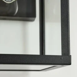 Lampes Vintages & Rétros-hofstein Applique murale d'extérieur Tieva Noir, 1 lumière, Détecteur de mouvement