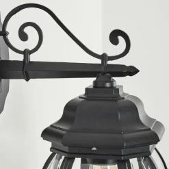 Luminaires Rustiques-hofstein Applique murale d'extérieur Lentua Noir, 1 lumière