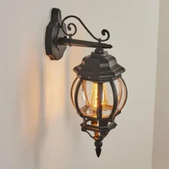 Luminaires Rustiques-hofstein Applique murale d'extérieur Lentua Noir, 1 lumière