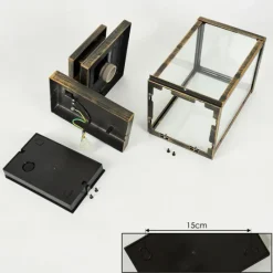 Lampes Dorées-hofstein Applique murale d'extérieur Tieva Brun, Or, 1 lumière, Détecteur de mouvement