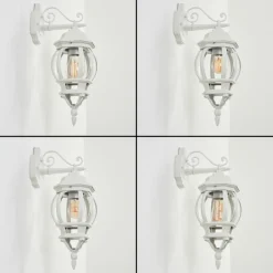 Luminaires Rustiques-hofstein Applique murale d'extérieur Lentua Blanc, 1 lumière
