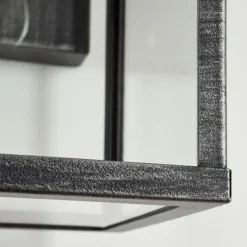 Lampes Vintages & Rétros-hofstein Applique murale d'extérieur Tieva Noir, Argenté, 1 lumière, Détecteur de mouvement