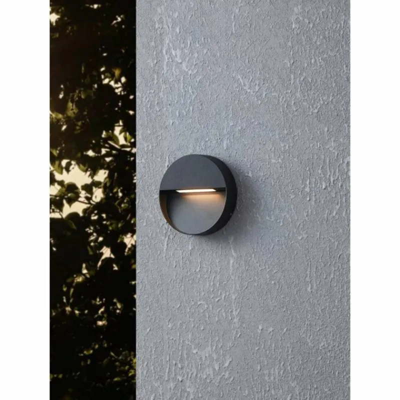 Luminaires Eglo Applique murale d'extérieur Eglo MARUGGIO LED Noir, 1 lumière