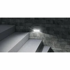 Luminaires Globo Lighting Applique murale d'extérieur Globo SOLAR LED Gris, Noir, 1 lumière, Détecteur de mouvement