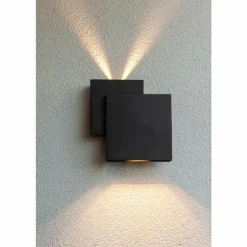 Luminaires Lutec Applique murale d'extérieur Lutec Rialto LED Noir, 2 lumières