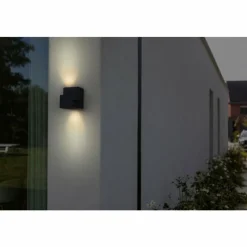 Luminaires Lutec Applique murale d'extérieur Lutec Marbo Anthracite, 2 lumières