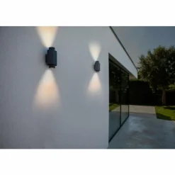 Luminaires Lutec Applique murale d'extérieur Lutec Cypres Anthracite, 2 lumières