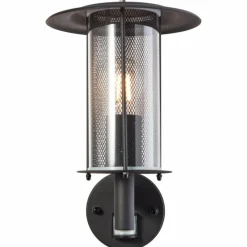 Luminaires Brilliant Applique murale d'extérieur Brilliant Detroit Noir, 1 lumière, Détecteur de mouvement