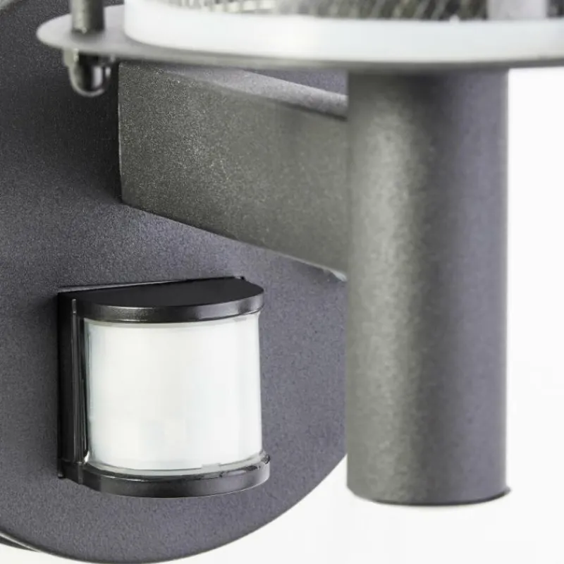 Luminaires Brilliant Applique murale d'extérieur Brilliant Detroit Noir, 1 lumière, Détecteur de mouvement