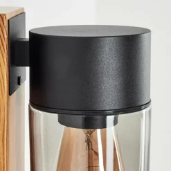 Suspension Verre Fumé-hofstein Applique murale d'extérieur Tabary Brun, Couleur bois, Noir, 1 lumière