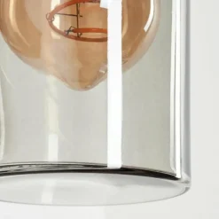 Suspension Verre Fumé-hofstein Applique murale d'extérieur Tabary Brun, Couleur bois, Noir, 1 lumière