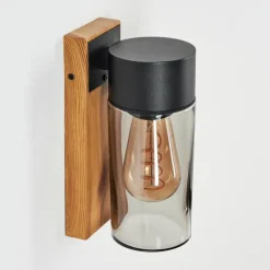 Suspension Verre Fumé-hofstein Applique murale d'extérieur Tabary Brun, Couleur bois, Noir, 1 lumière