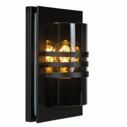Luminaires Lucide Applique murale d'extérieur Lucide PRIVAS Noir, 1 lumière