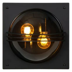 Luminaires Lucide Applique murale d'extérieur Lucide PRIVAS Noir, 2 lumières