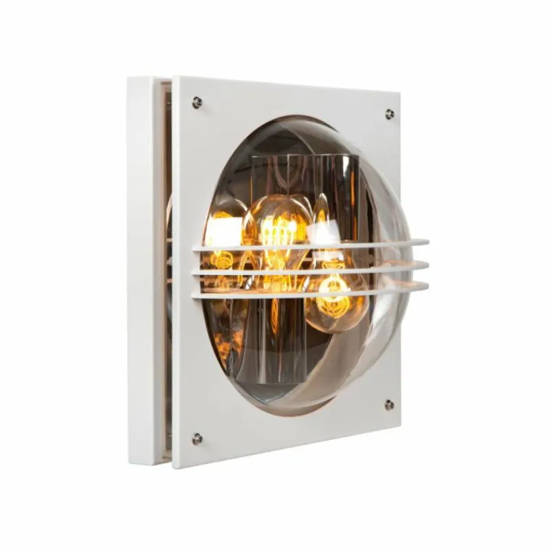 Luminaires Lucide Applique murale d'extérieur Lucide PRIVAS Blanc, 2 lumières
