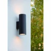 Luminaires Lucide Applique murale d'extérieur Lucide VOLANTIS Noir, 2 lumières