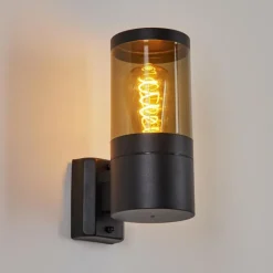 Suspension Verre Fumé-hofstein Applique murale d'extérieur Tolsona Noir, 1 lumière