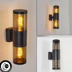 Suspension Verre Fumé-hofstein Applique murale d'extérieur Tolsona Noir, 2 lumières