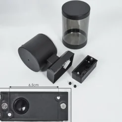 Suspension Verre Fumé-hofstein Applique murale d'extérieur Tolsona Noir, 1 lumière, Détecteur de mouvement