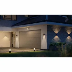 Luminaires Philips Applique murale d'extérieur Philips Hue Resonate LED Noir, 1 lumière, Changeur de couleurs