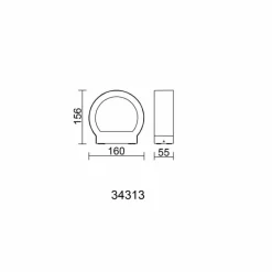 Luminaires Globo Lighting Applique murale d'extérieur Globo SLICE LED Noir, 1 lumière