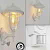 Lampes Vintages & Rétros-hofstein Applique murale d'extérieur Jeannot Blanc, 1 lumière, Détecteur de mouvement
