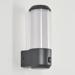 hofstein Applique murale d'extérieur Gondoyer Anthracite, 1 lumière, Détecteur de mouvement