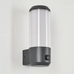 hofstein Applique murale d'extérieur Gondoyer Anthracite, 1 lumière, Détecteur de mouvement
