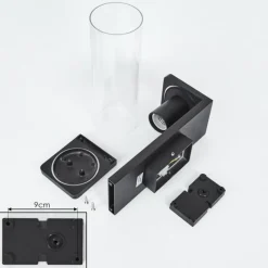 hofstein Applique murale d'extérieur Mataka Noir, 1 lumière