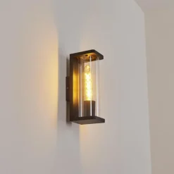 hofstein Applique murale d'extérieur Mataka Noir, 1 lumière